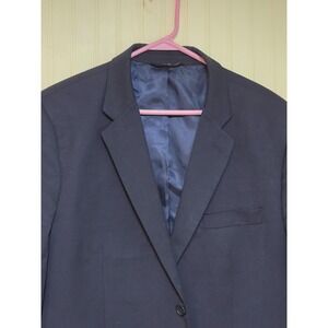 Banana Republic Blazer Mens 46R Navy Tailored Fit Wool Blend Two Button Lined